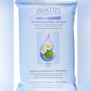 Satin Smooth Skin Preparation Wipes Satin Cleanser 50 Count 2 packages